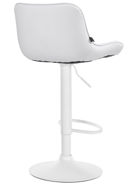 Conjunto de 2 bancos altos em pele sintética Vonore, branco