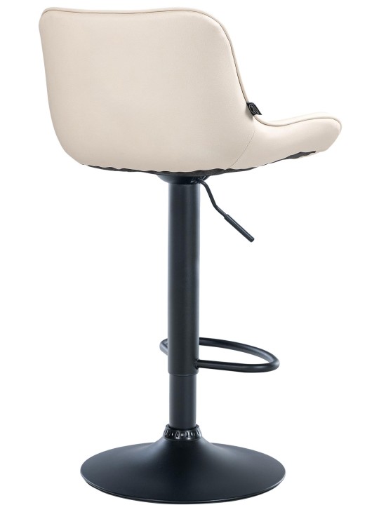 Conjunto de 2 bancos altos em pele sintética Vonore, creme