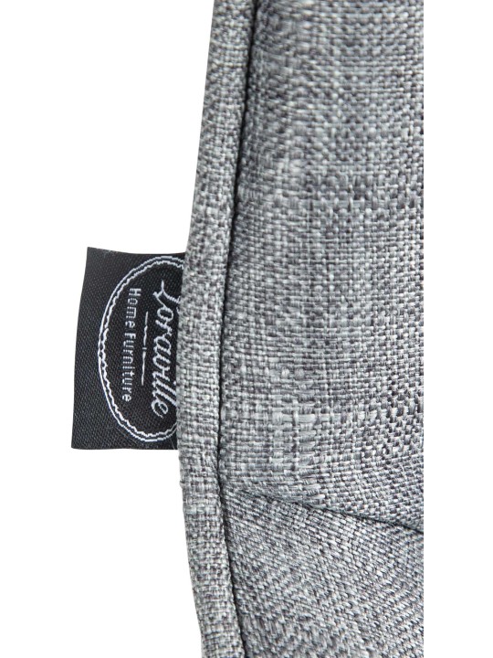 Conjunto de 2 bancos altos em tecido Vonore cromado, cinza Conjunto de 2 bancos altos em tecido Vonore cromado, cinza