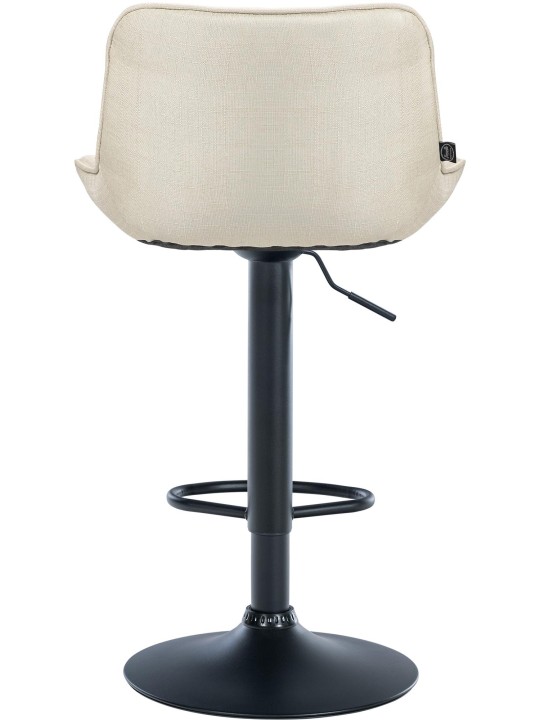 Conjunto de 2 bancos altos em tecido Vonore, creme