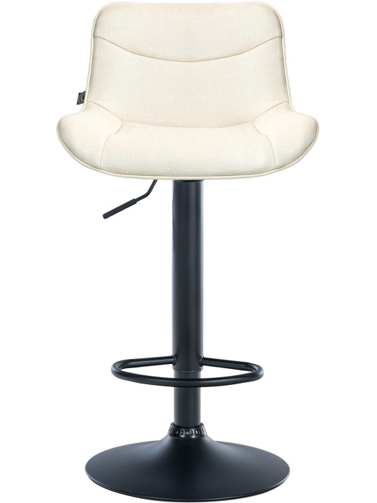 Conjunto de 2 bancos altos em tecido Vonore, creme