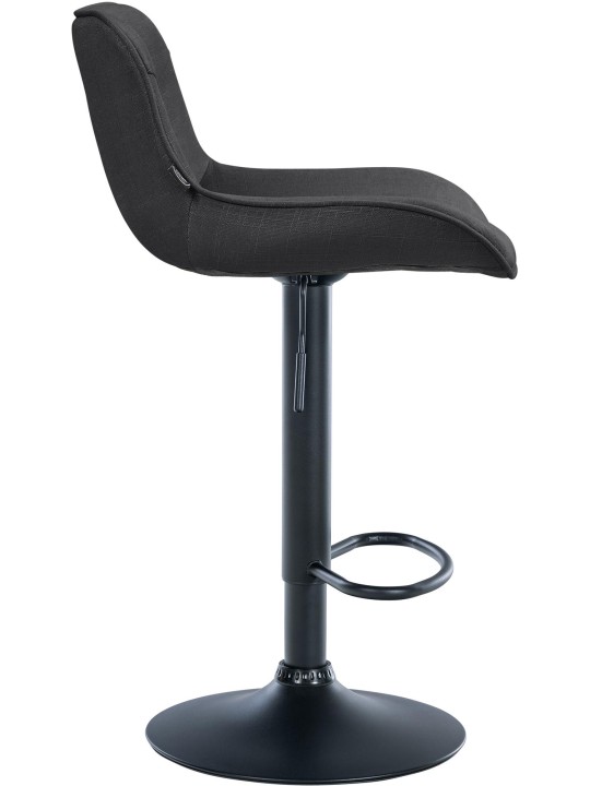 Conjunto de 2 bancos altos em tecido Vonore, cinza escuro Conjunto de 2 bancos altos em tecido Vonore, cinza escuro