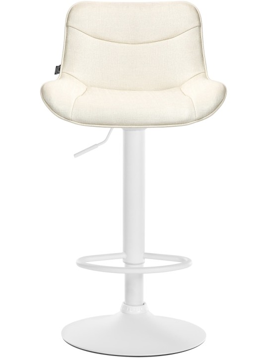 Conjunto de 2 bancos altos em tecido Vonore, creme