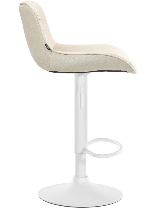 Conjunto de 2 bancos altos em tecido Vonore, creme