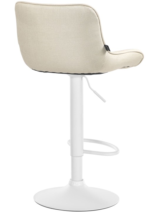 Conjunto de 2 bancos altos em tecido Vonore, creme