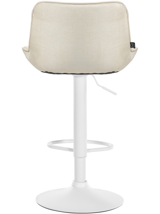 Conjunto de 2 bancos altos em tecido Vonore, creme