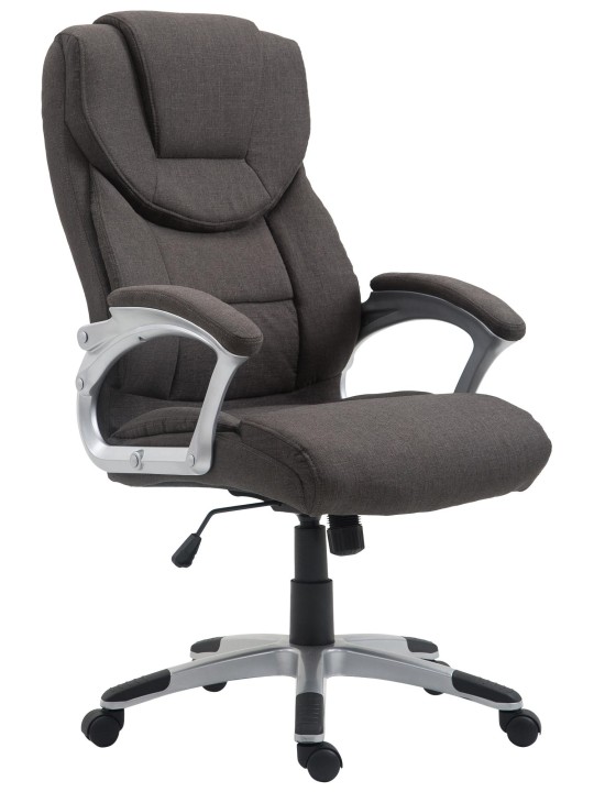 Cadeira de escritório Texas V2 em tecido, cinza escuro