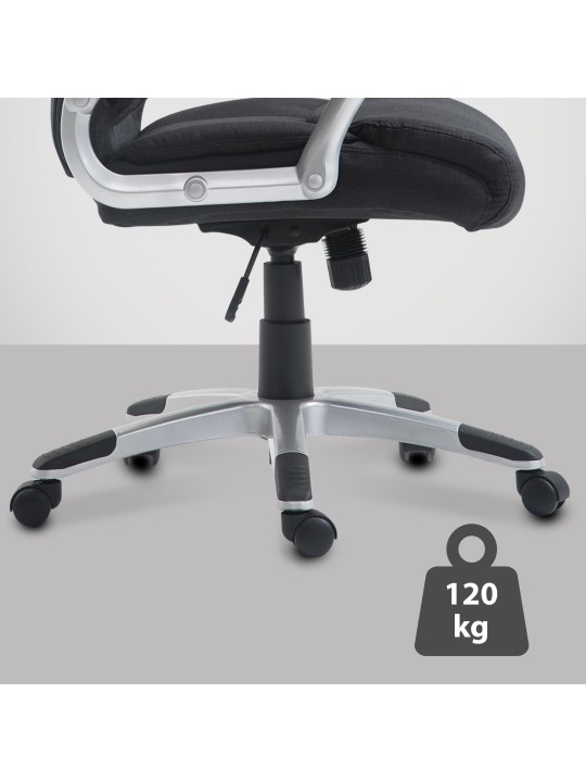 Cadeira de escritório Texas V2 em tecido, preto