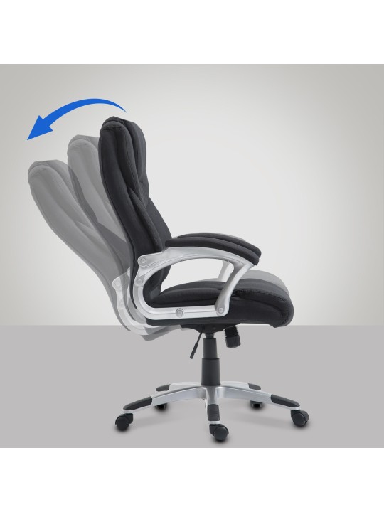 Cadeira de escritório Texas V2 em tecido, preto