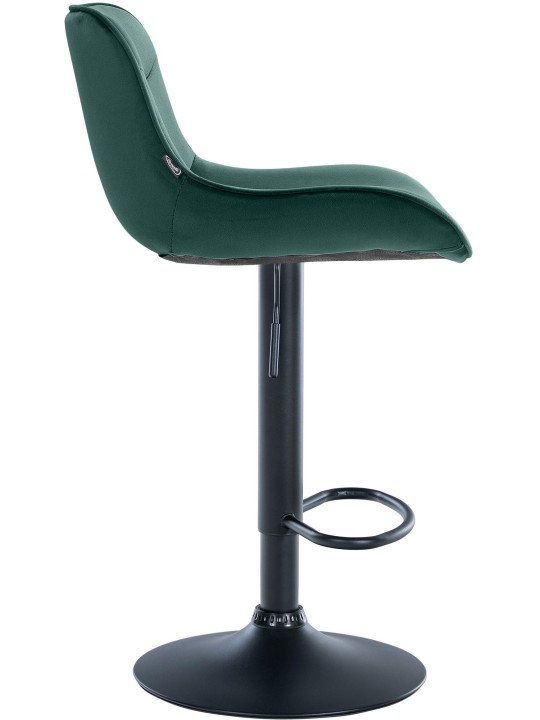 Conjunto de 2 bancos altos de veludo Vonore, verde