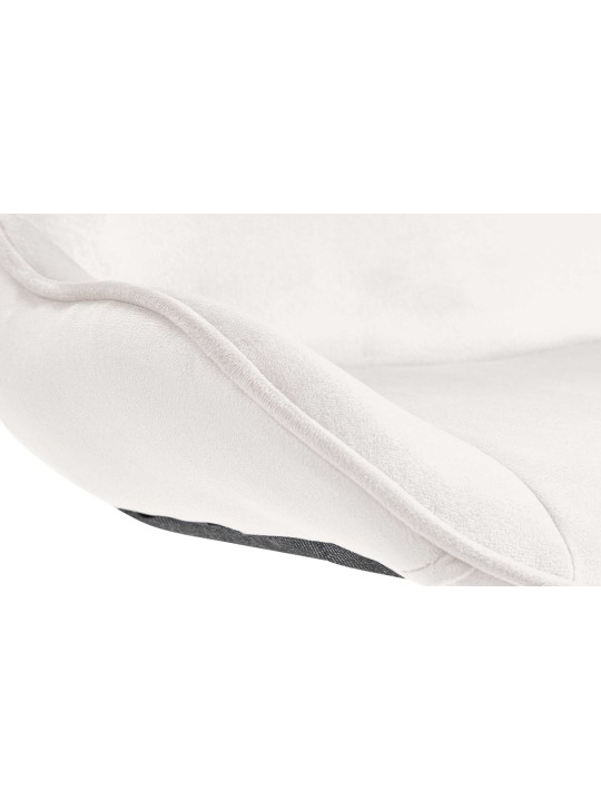 Conjunto de 2 bancos altos de veludo Vonore, creme