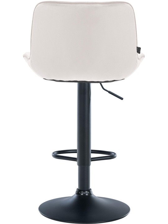 Conjunto de 2 bancos altos de veludo Vonore, creme