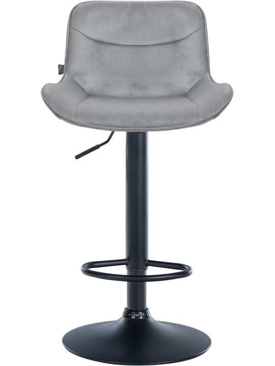 Conjunto de 2 bancos altos de veludo Vonore, cinza Conjunto de 2 bancos altos de veludo Vonore, cinza