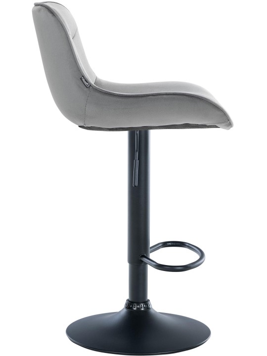 Conjunto de 2 bancos altos de veludo Vonore, cinza Conjunto de 2 bancos altos de veludo Vonore, cinza