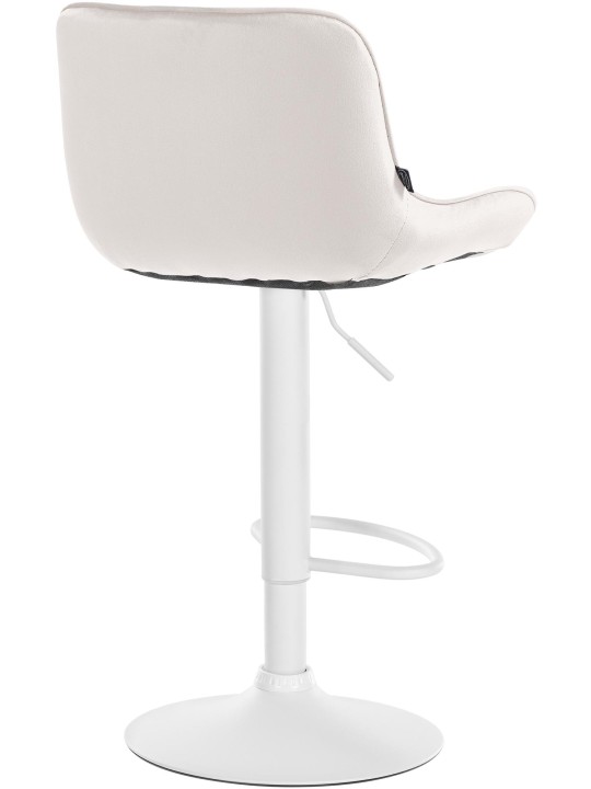 Conjunto de 2 bancos altos de veludo Vonore, creme