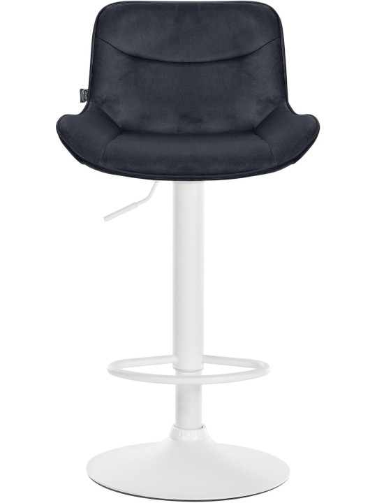 Conjunto de 2 bancos altos de veludo Vonore, preto