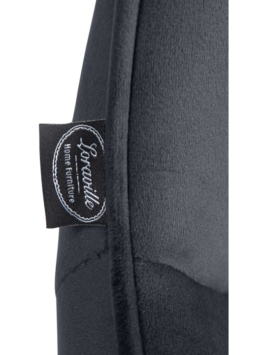 Conjunto de 2 bancos altos de veludo Vonore, preto