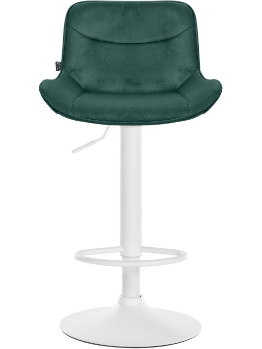 Conjunto de 2 bancos altos de veludo Vonore, verde