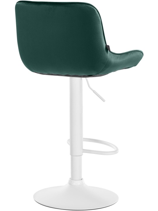 Conjunto de 2 bancos altos de veludo Vonore, verde