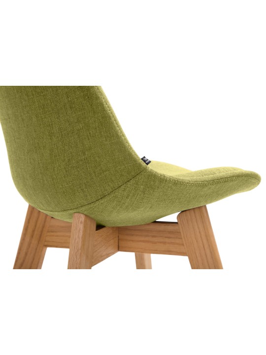 Conjunto de 2 bancos altos em tecido Cannes natural, verde Conjunto de 2 bancos altos em tecido Cannes natural, verde