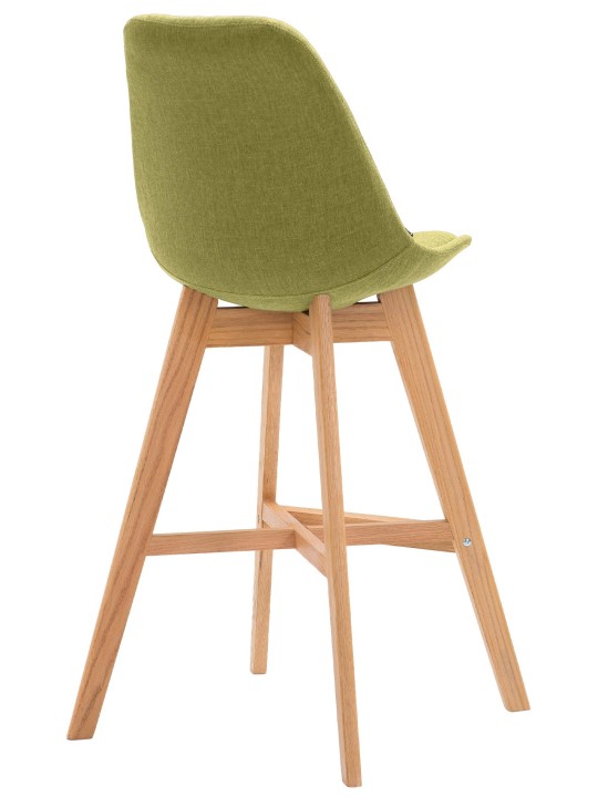 Conjunto de 2 bancos altos em tecido Cannes natural, verde Conjunto de 2 bancos altos em tecido Cannes natural, verde