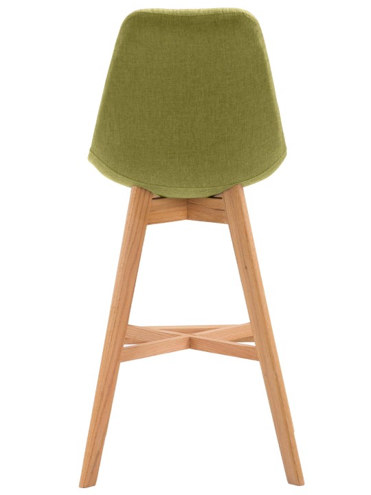 Conjunto de 2 bancos altos em tecido Cannes natural, verde Conjunto de 2 bancos altos em tecido Cannes natural, verde