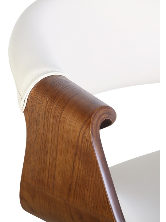 Conjunto de 2 cadeiras de jantar Foley em couro sintético, carvalho/creme