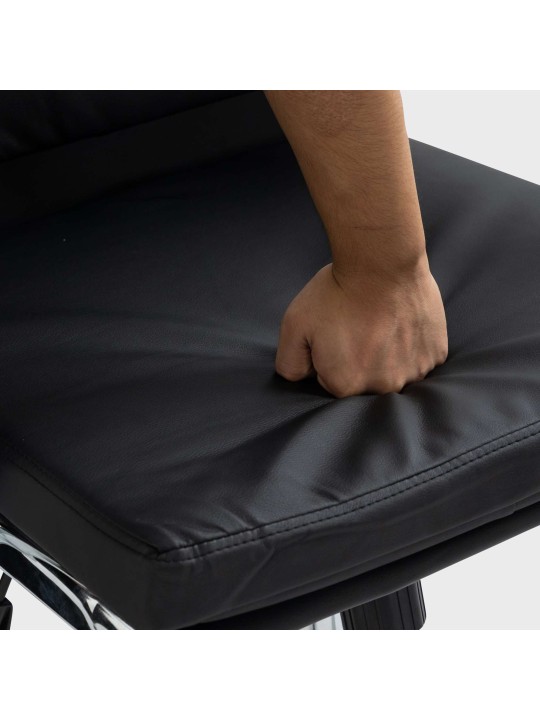 Cadeira de escritório de couro sintético Cleveland, preto