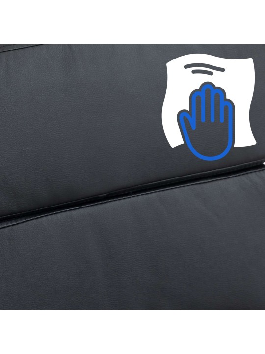 Cadeira de escritório de couro sintético Cleveland, preto