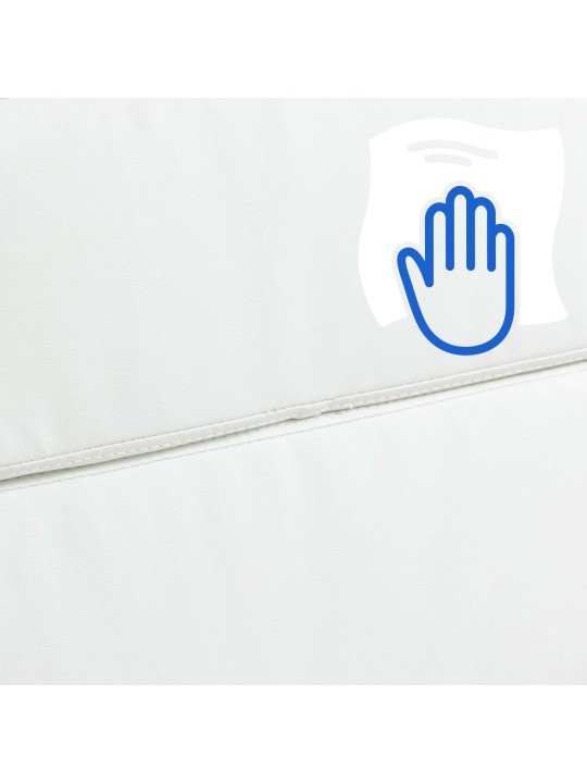 Cadeira de escritório de couro sintético Cleveland, branco