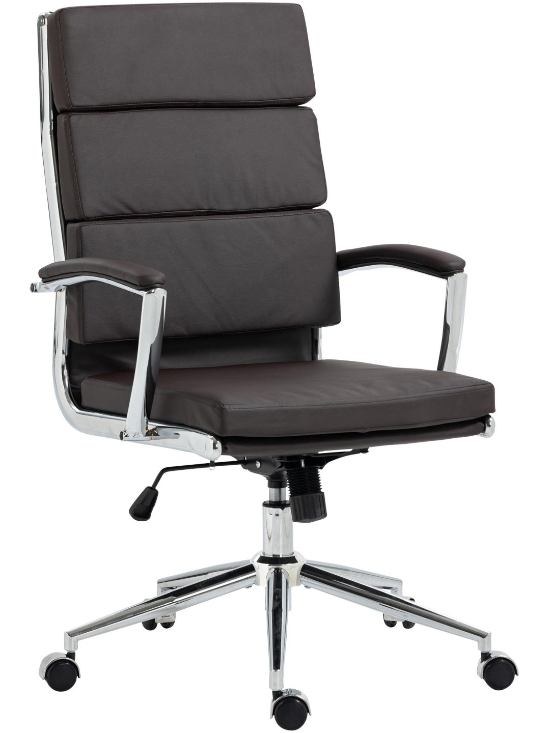 Cadeira de escritório de couro sintético Cleveland, castanho