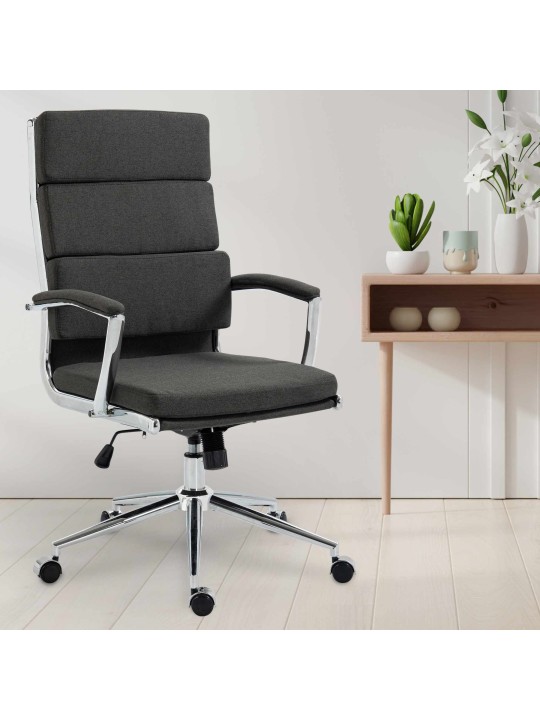 Cadeira de escritório em tecido Cleveland, cinza escuro Cadeira de escritório em tecido Cleveland, cinza escuro