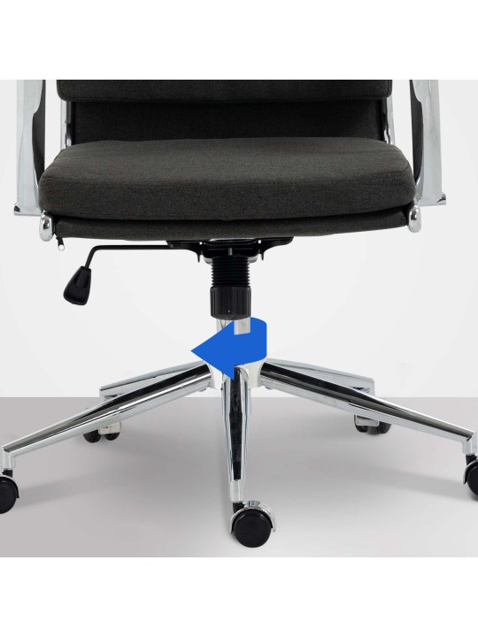 Cadeira de escritório em tecido Cleveland, cinza escuro Cadeira de escritório em tecido Cleveland, cinza escuro