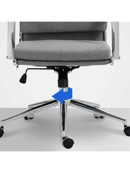 Cadeira de escritório em tecido Cleveland, cinza