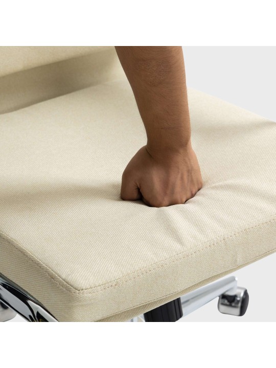 Cadeira de escritório em tecido Cleveland, creme