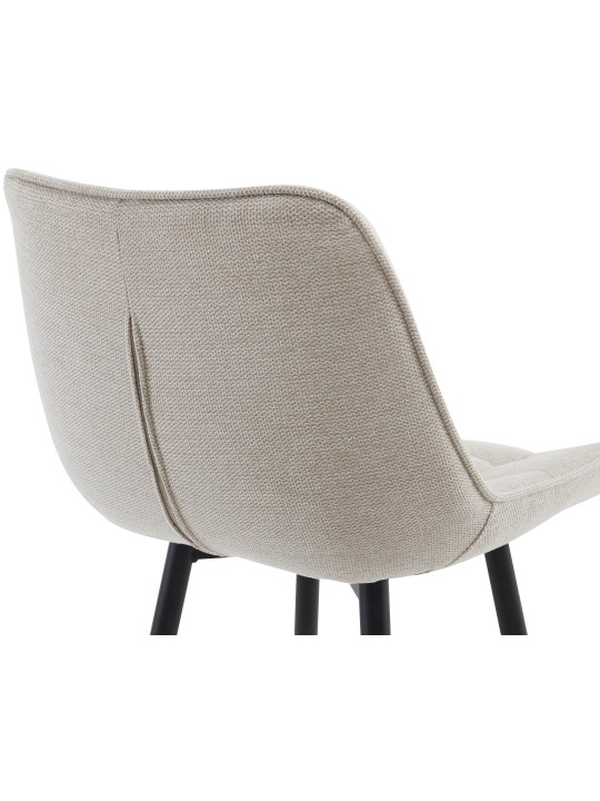 Conjunto de 2 bancos altos em tecido Dartford, creme