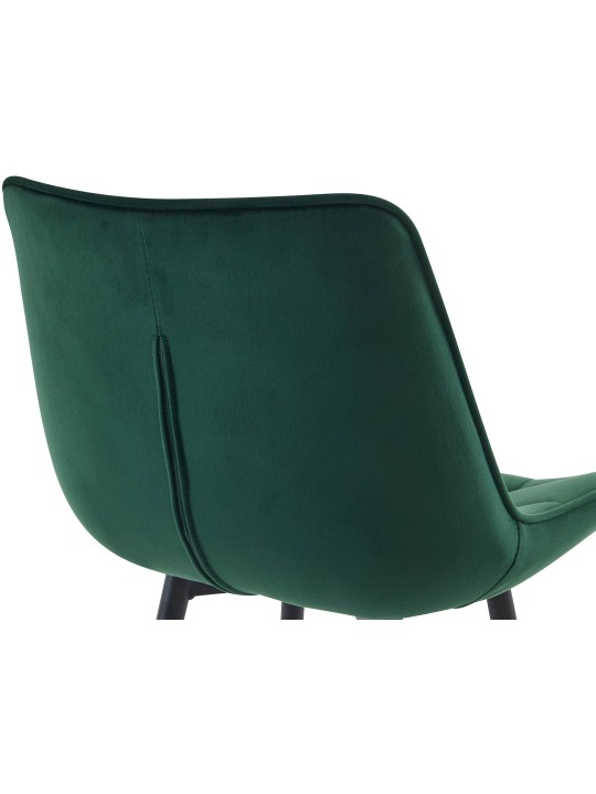 Conjunto de 2 bancos altos em veludo Dartford, verde