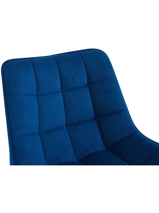 Conjunto de 2 bancos altos em veludo Dartford, azul