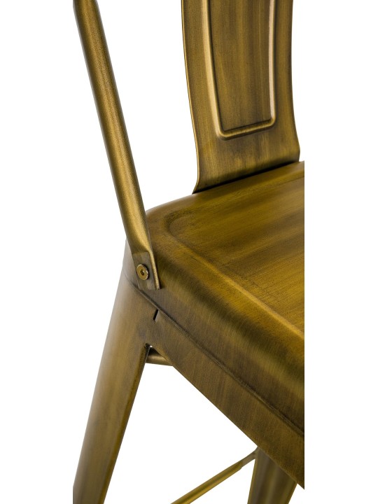 Conjunto de 2 bancos altos Mason, dourado