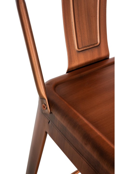 Conjunto de 4 bancos de bar Mason, cobre Conjunto de 4 bancos de bar Mason, cobre