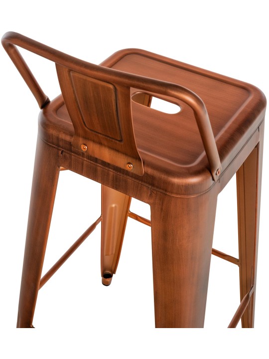 Conjunto de 4 bancos de bar Mason, cobre Conjunto de 4 bancos de bar Mason, cobre