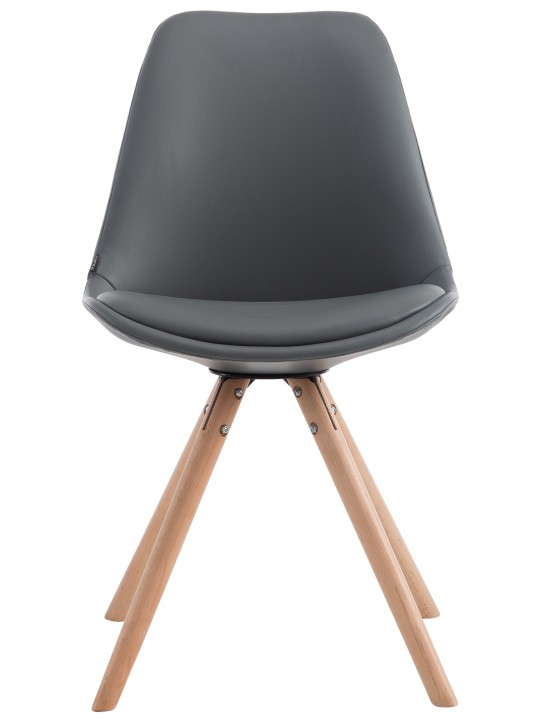 Cadeira redonda para visitantes Laval Natura, cinza