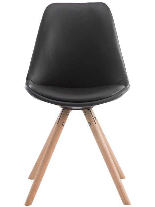 Cadeira redonda para visitantes Laval Natura, preto