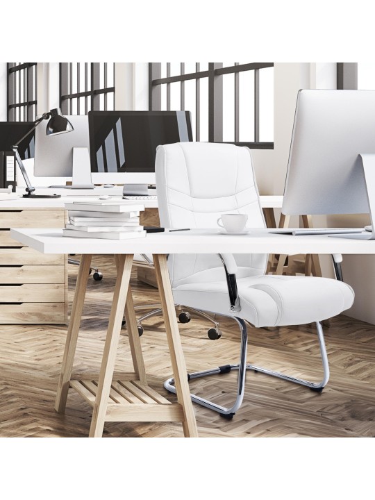 Cadeira para visitantes Átila, branco