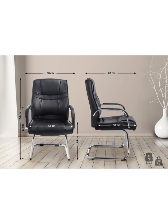 Conjunto de 2 cadeiras Átila, preto Conjunto de 2 cadeiras Átila, preto