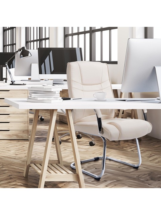 Conjunto de 2 cadeiras Átila, creme