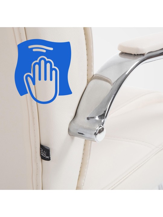 Conjunto de 2 cadeiras Átila, creme