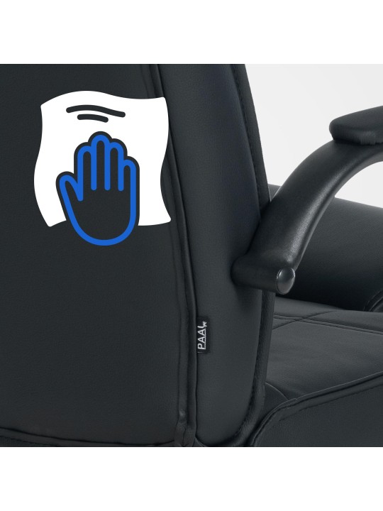 Conjunto de 2 cadeiras Átila, preto/preto