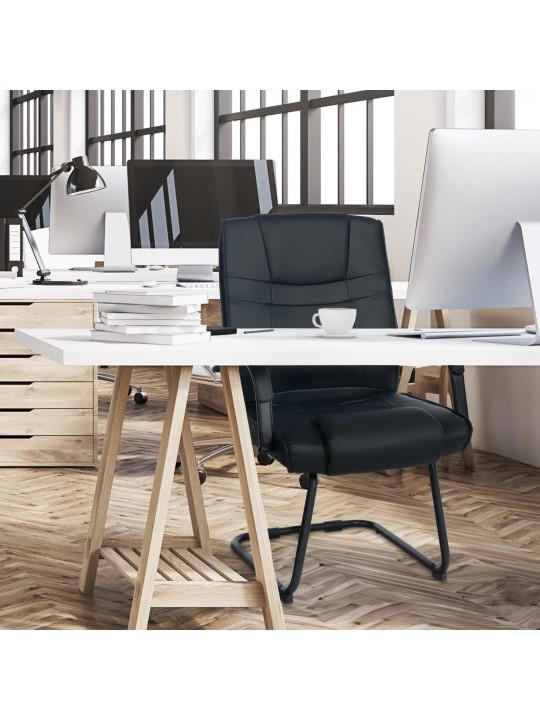 Conjunto de 2 cadeiras Átila, preto/preto