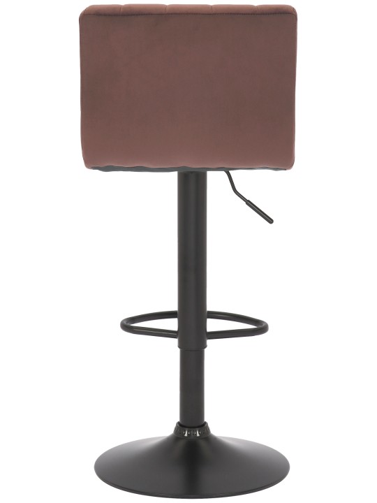 Conjunto de 2 bancos altos Jamie veludo, castanho